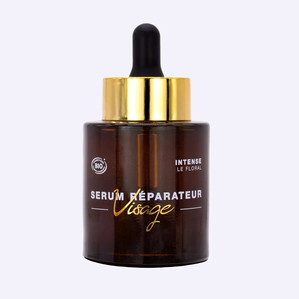 Un bouteille de sérum réparateur